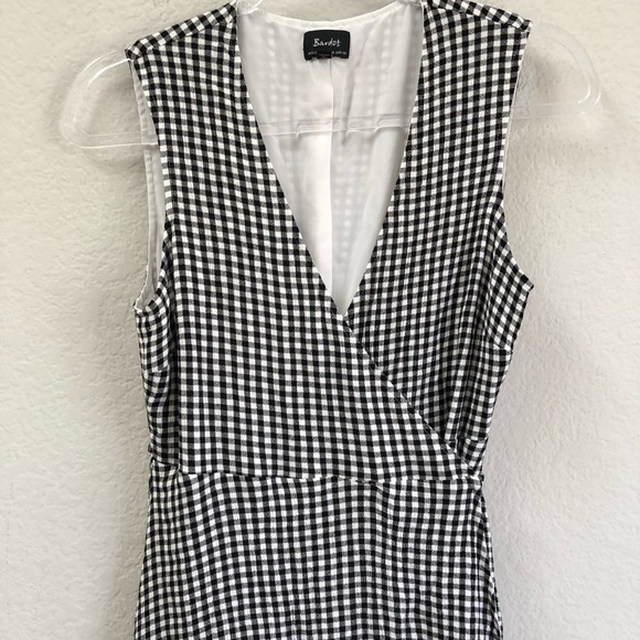Bardot Asymmetrical Wrap Dress Gingham Size M/8 - Picture 4 of 7